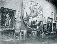 1855年の万国博覧会におけるアングル展会場写真