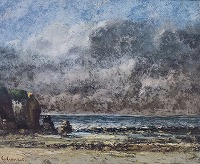 クールベ《凪、海》1865-67