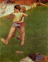 ゴーギャン《格闘する子供たち》1888