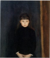 クノップフ《エミリー・ツェルステヴェンスの肖像》1885頃
