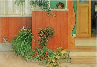 ラーション《玄関ポーチのスザンヌ》1910