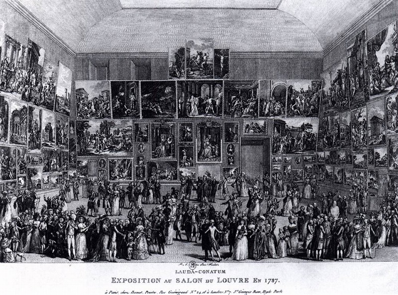マルティーニ《1787年のルーヴルのサロンにおける展覧会》 1787