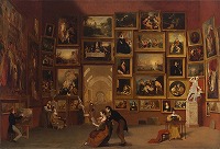 モース《ルーヴル美術館の展示室》 1831-33