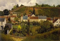 ピサロ《エルミタージュの景色、ポントワーズ》1867
