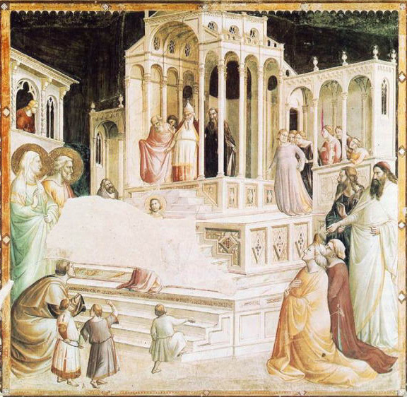 タッデオ・ガッディ、『マリアの宮詣で』、1328-30頃