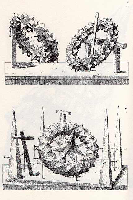 ヤムニッツァー『正多面体の透視図』(1568)よりI1-2頁：マッツォッキオの変化形