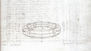ピエロ・デッラ・フランチェスカ 『絵画の遠近法について』よりマッツォッキオの素描　1482以前