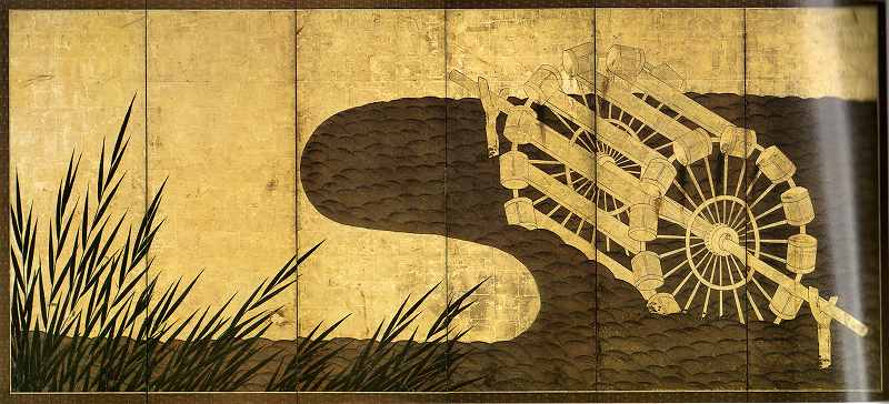 《水車図》江戸時代初期、17世紀：左隻