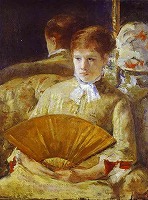 キャサット《扇を持つ女（メアリー・エリソン嬢）》1878-79