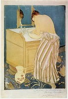 キャサット《髪を洗う女》1891頃