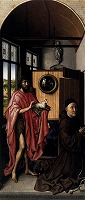 フレマールの画家/ロベルト・カンピン《ウェルル祭壇画・左翼》1438