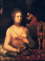 フォンテーヌブロー派《化粧する婦人》16世紀中葉