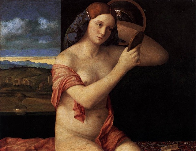 ジョヴァンニ・ベッリーニ《化粧する若い婦人》1515