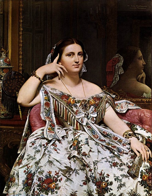 アングル《坐するイネス・モワテシエ夫人》1856