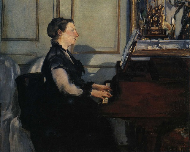 マネ《ピアノを弾くマネ夫人》1867-68