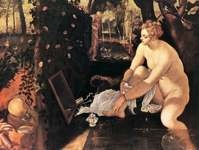 ティントレット《水浴のスザンナ》1555頃