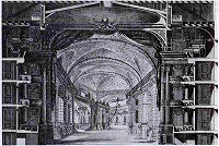 ヴィクトール・ルイ《ボルドーの大劇場の幾何学的断面図（細部）と監獄を描いた舞台の眺め》1782年以前