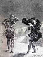 ドラクロワ『ハムレット』第1幕第5場《テラスの亡霊》1843