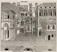 セルリオ 『建築七書』の第二書(1545)より《喜劇用の舞台背景》