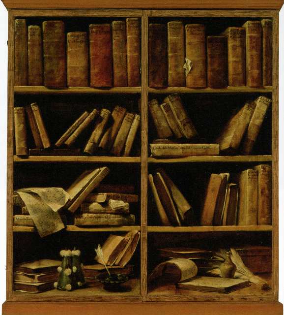 クレスピ《図書館の本棚》1710-15頃