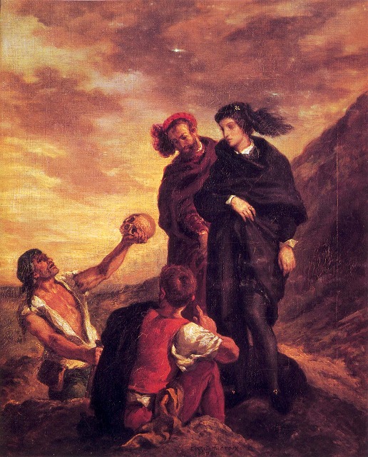 ドラクロワ《墓場のハムレットとホレイショー》1839