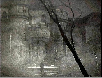 『女ドラキュラ』 1936、約1時間5分：城門前