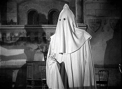 『乙女の星』 1946　約1時間7分：大広間　贋幽霊＋壁に大きな影