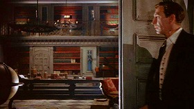 『吸血鬼ドラキュラ』 1958　約13分：二階の図書室