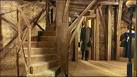 『生血を吸う女』 1960　約5分：アトリエを抜けた先の部屋、左手前に螺旋階段