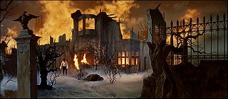 『アッシャー家の惨劇』 1960　約1時間17分：燃え落ちる館＋門柱の鷲の像