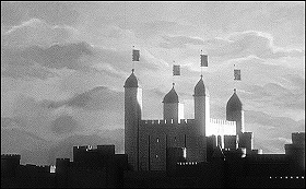『恐怖のロンドン塔』 1962　約21分：朝のロンドン塔、外観