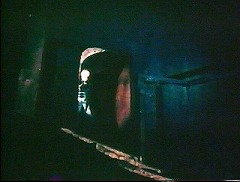 『古城の亡霊』 1963　約1分：隠し扉の先で地下への階段、下から