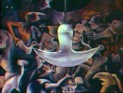 『吸血魔のいけにえ』 1967　約57分：振子とボス風壁画