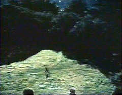 『ヨーガ伯爵の復活』 1971　約2分：林の間の空き地＋黄色いボールで遊ぶ少年、かなり高いところから