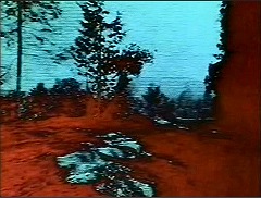 『ター博士の拷問地下牢』 1973　約2分：ネガポジ反転した景色
