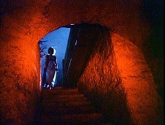 『吸血女地獄』 1973　約38分：地下への階段と揚げ蓋、下から