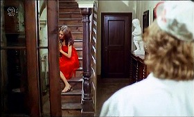 『影なき淫獣』 1973　約55分：別荘　玄関側から見た階段