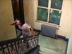 『怪奇！巨大蜘蛛の館』 1978　約34分：階段室、上から