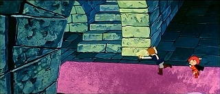 『長靴をはいた猫』 1969　約55分：魔王の城　広間からの出口と階段