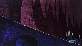 『ルパン三世　カリオストロの城』 1979　約1時間15分：斜面ないし階段＋影