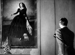 『ゴースト・ブレーカーズ』 1940、約57分：主階段の踊り場、マリーア・イソベル・セバスティアーンの肖像