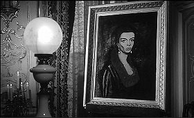 『亡霊の復讐』 1965　約38分：ピアノの間、イーゼルに立てかけたムリエルの肖像