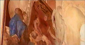 『怪奇な恋の物語』 1968　約20分：パトロンのヴィッラのティエポロの壁画（《スキピオの自制》1743-44）