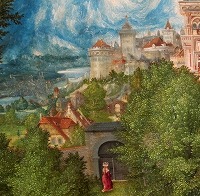 アルトドルファー《水浴するスザンナ》（部分） 1526