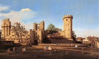 カナレット《ウォリック城：東面を望む》 1752