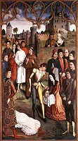 ディルク・ボウツ《皇帝オットー3世の裁判》：《無実の伯爵の刑罰》 1473-75頃