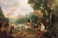 ヴァトー《シテール島での巡礼（シテール島への船出）》1717
