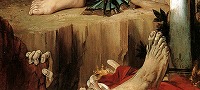 モロー《オイディプスとスフィンクス》1864　細部