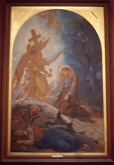 シャセリオー《オリーヴの園のイエス（油彩大下絵）》1840頃