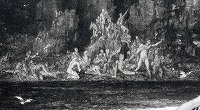 モロー《原初の人類に現われるウェヌス》1867（部分）